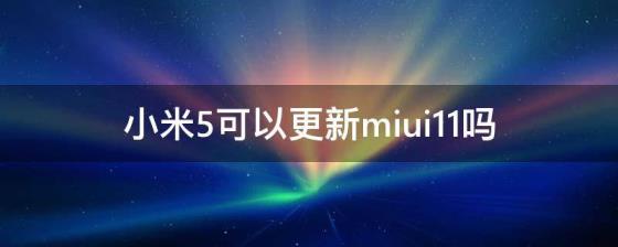 小米5可以更新miui11吗